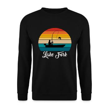 Lake Fork Fishing Spot - Unisex Sweatshirt - black - Front - Alina (178cm) & Michal (187cm)