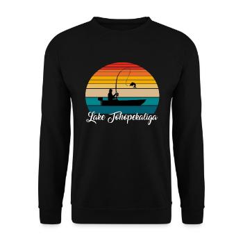 Lake Tohopekaliga Fishing Spot - Unisex Sweatshirt - black - Front - Alina (178cm) & Michal (187cm)