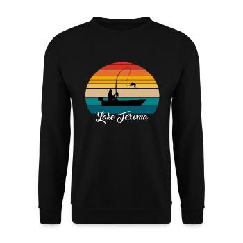 Lake Texoma Fishing Spot - Unisex Sweatshirt - black - Front - Alina (178cm) & Michal (187cm)