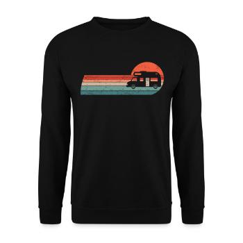 Motorhome Driver Camping Motorhome - Unisex Sweatshirt - black - Front - Alina (178cm) & Michal (187cm)