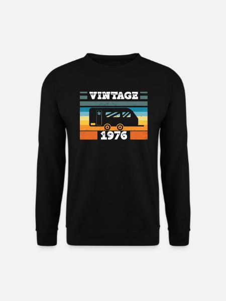 Camping voiture Camping né en 1976 Anniversaire - Sweat-shirt Unisexe - noir