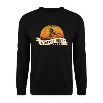 VTT-Bike Mountainbike né en 1961 Anniversaire - Sweat-shirt Unisexe - noir - Devant - Alina (178cm) & Michal (187cm)
