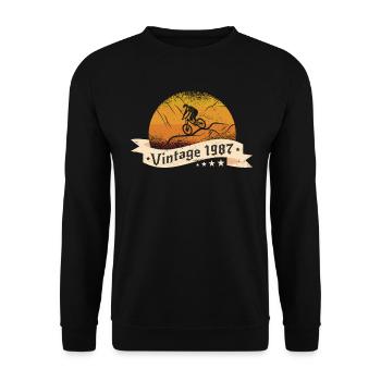 VTT-Bike Mountainbike né en 1987 Anniversaire - Sweat-shirt Unisexe - noir - Devant - Alina (178cm) & Michal (187cm)