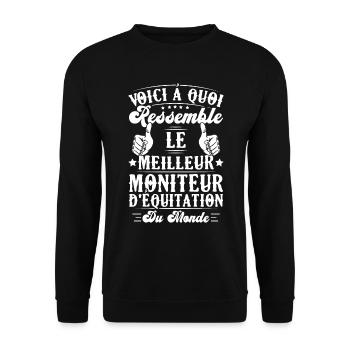 Le meilleur moniteur d'équitation du monde - Sweat-shirt Unisexe - noir - Devant - Alina (178cm) & Michal (187cm)