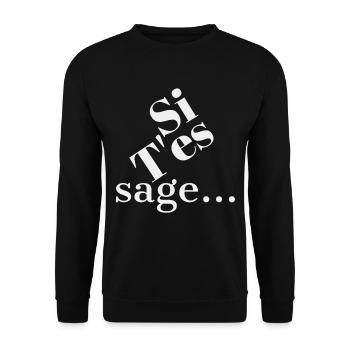 SI T'ES SAGE... - Sweat-shirt Unisexe - noir - Devant - Alina (178cm) & Michal (187cm)