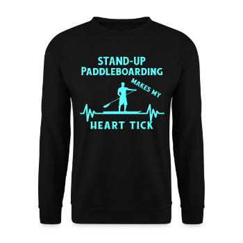 SUP paddle paddle Stand Up Paddle Surf - Sweat-shirt Unisexe - noir - Devant - Alina (178cm) & Michal (187cm)