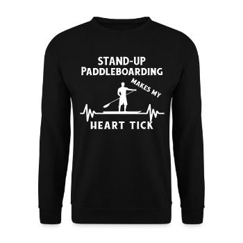 SUP paddle paddle Stand Up Paddle Surf - Sweat-shirt Unisexe - noir - Devant - Alina (178cm) & Michal (187cm)