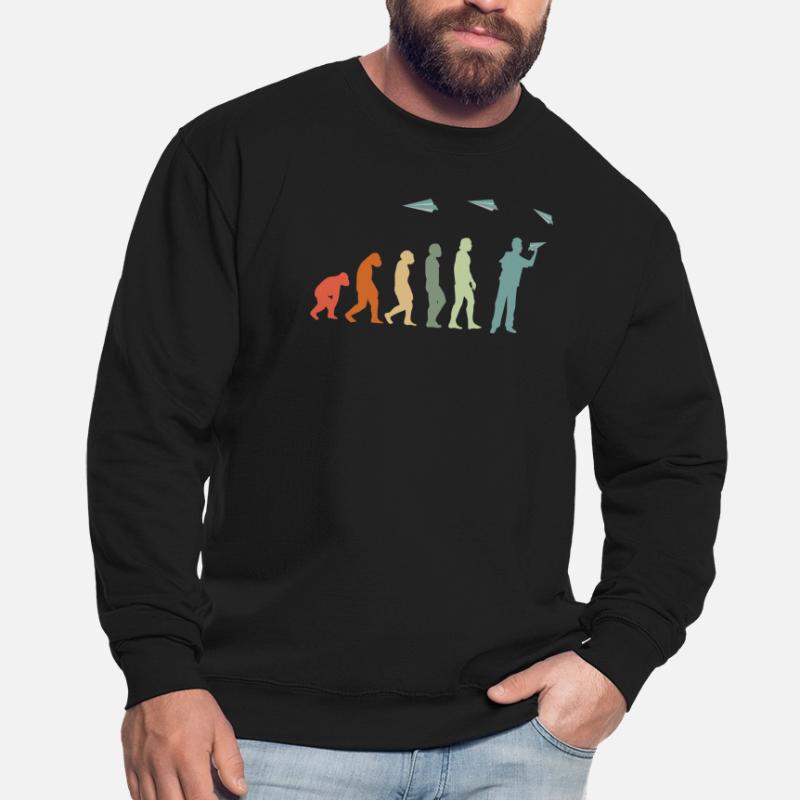 Papier-Flugzeug Piloten Mathe-Lehrer Evolution Unisex Pullover