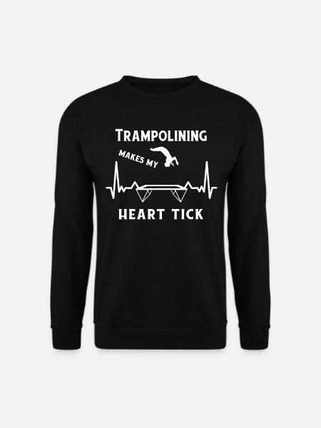 Trampolin Fitness Kunstturner Workout Herzschlag - Unisex Pullover - Schwarz