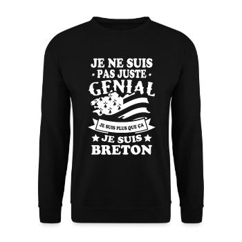 Je suis Breton - Sweat-shirt Unisexe - noir - Devant - Alina (178cm) & Michal (187cm)