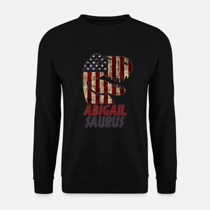 Patriotic Abigail Dinosaur Abigailsaurus - Unisex Sweatshirt - black