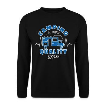 Camping-car Chauffeur Camping Camping camping-car Camping - Sweat-shirt Unisexe - noir - Devant - Alina (178cm) & Michal (187cm)