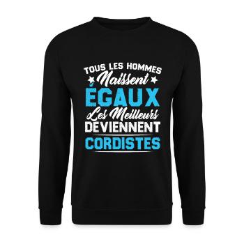 Les Meilleurs Hommes Deviennent Cordistes - Sweat-shirt Unisexe - noir - Devant - Alina (178cm) & Michal (187cm)