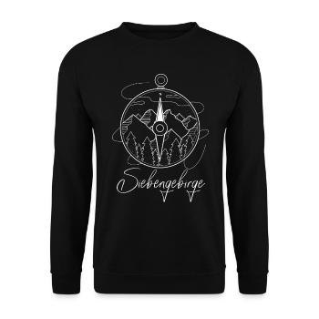 Siebengebirge wandern Camper-Camping klettern - Unisex Pullover - Schwarz - Vorne - Alina (178cm) & Michal (187cm)
