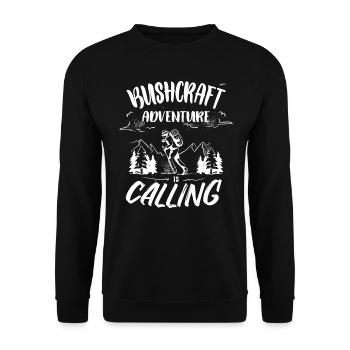 Bushcrafter Survival Hiking Outdoor Camping - Unisex Sweatshirt - black - Front - Alina (178cm) & Michal (187cm)