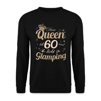 Motorhome Motorhome Caravan 60 years birthday - Unisex Sweatshirt - black - Front - Alina (178cm) & Michal (187cm)