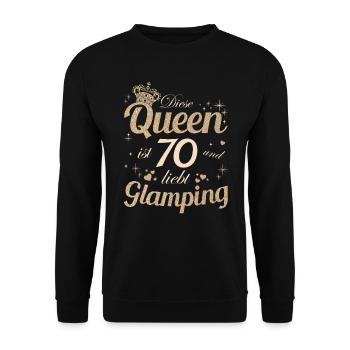 Motorhome Motorhomes Caravans 70 years - Unisex Sweatshirt - black - Front - Alina (178cm) & Michal (187cm)