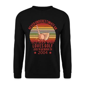 Golfeur Golfeur Né 2004 Anniversaire - Sweat-shirt Unisexe - noir - Devant - Alina (178cm) & Michal (187cm)