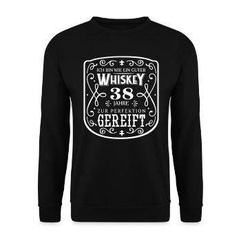 Whisky 38. Geburtstag 38 Jahre Ich bin wie guter - Unisex Pullover - Schwarz - Vorne - Alina (178cm) & Michal (187cm)