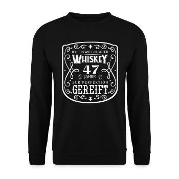 Whisky 47. Geburtstag 47 Jahre Ich bin wie guter - Unisex Pullover - Schwarz - Vorne - Alina (178cm) & Michal (187cm)