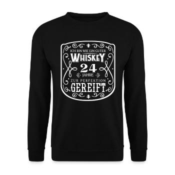 Whisky 24. Geburtstag 24 Jahre Ich bin wie guter - Unisex Pullover - Schwarz - Vorne - Alina (178cm) & Michal (187cm)