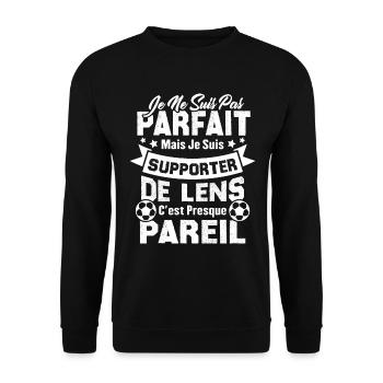 Je suis supporter de Lens, Idée cadeau football - Sweat-shirt Unisexe - noir - Devant - Alina (178cm) & Michal (187cm)