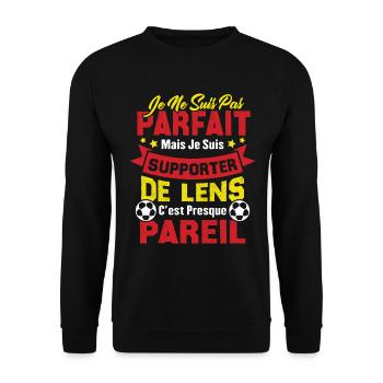 Je suis supporter de Lens, Idée cadeau football - Sweat-shirt Unisexe - noir - Devant - Alina (178cm) & Michal (187cm)