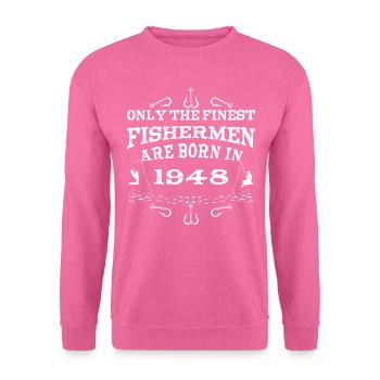 Angler born 1948 birthday - Unisex Sweatshirt - pink - Front