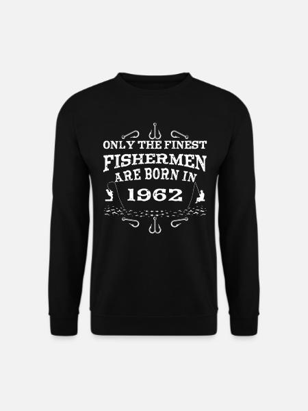 Angler Jahrgang 1962 Geburtstag geboren - Unisex Pullover - Schwarz