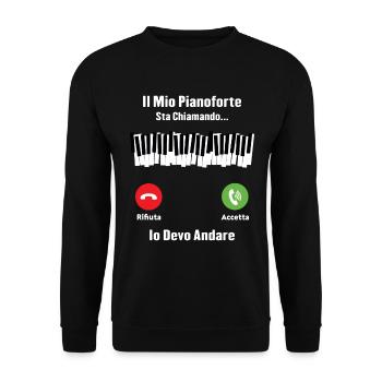 Mon piano m'appelle - Sweat-shirt Unisexe - noir - Devant - Alina (178cm) & Michal (187cm)