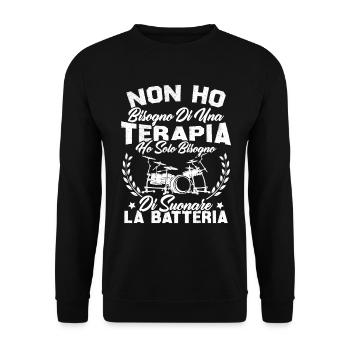 J'ai juste besoin de jouer de la batterie - Sweat-shirt Unisexe - noir - Devant - Alina (178cm) & Michal (187cm)