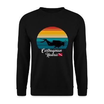 Carthaginian II Hawaii Diving - Unisex Sweatshirt - black - Front - Alina (178cm) & Michal (187cm)