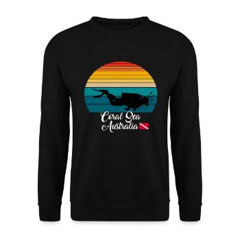 Coral Sea Australie Plongée - Sweat-shirt Unisexe - noir - Devant - Alina (178cm) & Michal (187cm)