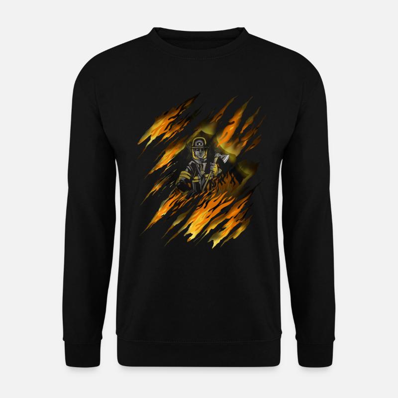 Feuerwehrmann Berufsfeuerwehr Feuerwehr - Unisex Pullover - Schwarz