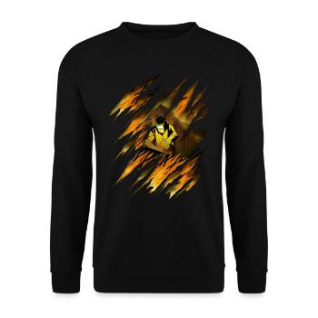Schweißer schweissen Schweißgerät Schweisser - Unisex Pullover - Schwarz - Vorne - Alina (178cm) & Michal (187cm)