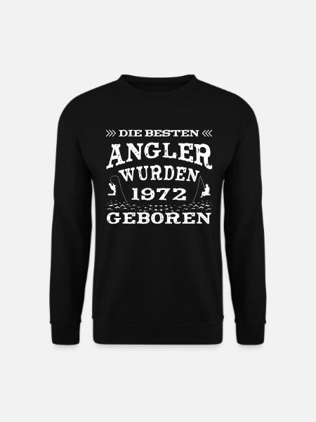 Angeln Jahrgang 1972 Geburtstag Fliegenfischen - Unisex Pullover - Schwarz