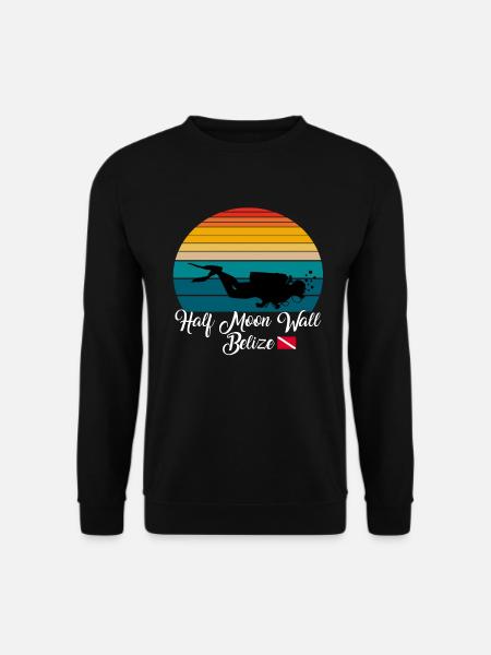 Demi-lune Mur Belize Plongée - Sweat-shirt Unisexe - noir
