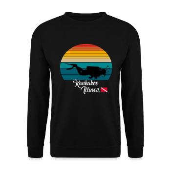 Kankakee Illinois Diving - Unisex Sweatshirt - black - Front - Alina (178cm) & Michal (187cm)