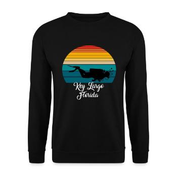 Key Largo Florida Diving - Unisex Sweatshirt - black - Front - Alina (178cm) & Michal (187cm)