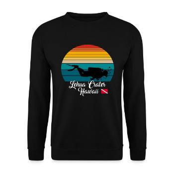 Lehua Crater Hawaii Diving - Unisex Sweatshirt - black - Front - Alina (178cm) & Michal (187cm)