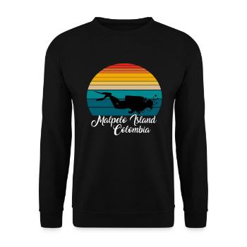 Malpelo Island Colombie Plongée - Sweat-shirt Unisexe - noir - Devant - Alina (178cm) & Michal (187cm)