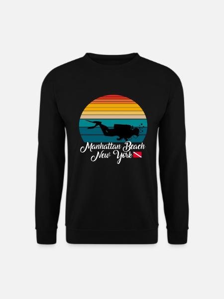 Manhattan Beach New York Diving - Unisex Pullover - Schwarz