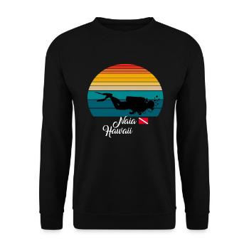Naia Hawaii Plongée - Sweat-shirt Unisexe - noir - Devant - Alina (178cm) & Michal (187cm)