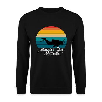 Ningaloo Reef Australia Diving - Unisex Pullover - Schwarz - Vorne - Alina (178cm) & Michal (187cm)