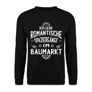 Heimwerker Hausbau Bauherr Baumarkt Hausmeister - Unisex Pullover - Schwarz - Vorne - Alina (178cm) & Michal (187cm)