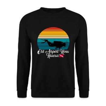 Old Airport Kona Hawaii Diving - Unisex Pullover - Schwarz - Vorne - Alina (178cm) & Michal (187cm)