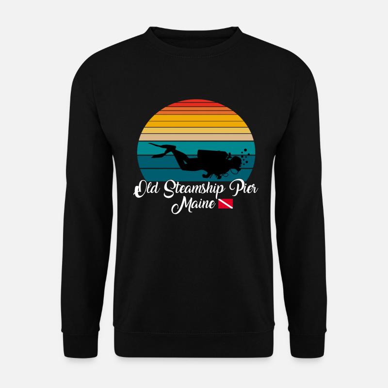 Old Steamship Pier Maine Diving - Unisex Sweatshirt - black