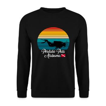 Perdido Pass Alabama Plongée - Sweat-shirt Unisexe - noir - Devant - Alina (178cm) & Michal (187cm)