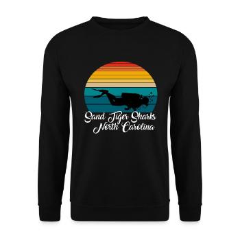 Sand Tiger Sharks North Carolina Diving - Unisex Pullover - Schwarz - Vorne - Alina (178cm) & Michal (187cm)