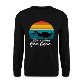 Shark Alley Grand Cayman Diving - Unisex Sweatshirt - black - Front - Alina (178cm) & Michal (187cm)